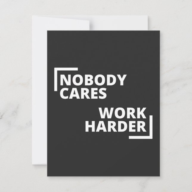 Niemand maakt werk harder (Voorkant)