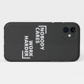 Niemand maakt werk harder Case-Mate iPhone case (Achterkant (horizontaal))