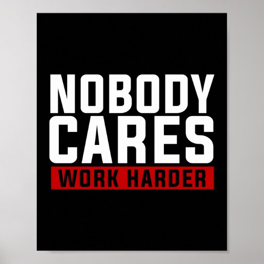 Niemand maakt werk harder poster (Voorkant)