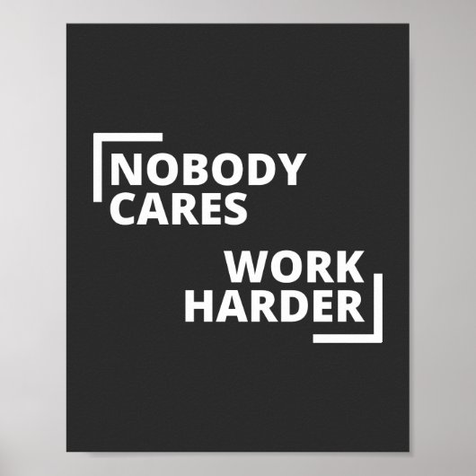 Niemand maakt werk harder poster (Voorkant)