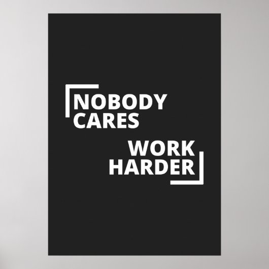 Niemand maakt werk harder poster (Voorkant)