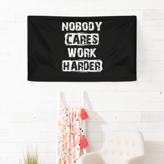 Niemand maakt werk harder spandoek (Insitu)