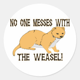 Niemand maakt zich met de Weasel bezig Ronde Sticker