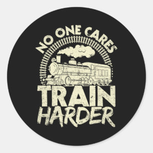 Niemand Maakt Zich Zorgen Harder Trainen Gym Locom Ronde Sticker