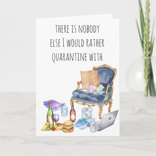 Niemand met wie ik liever in quarantaine zit vanwe kaart (Voorkant)