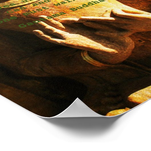 Niemand redt ons maar onszelf Boeddha Quote Poster (Hoek)