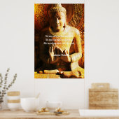 Niemand redt ons maar onszelf Boeddha Quote Poster (Keuken)