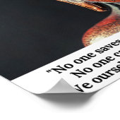 Niemand redt ons maar onszelf Citaat van Boeddha Poster (Hoek)