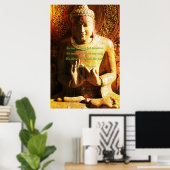 Niemand redt ons maar onszelf Poster van Boeddha Q (Thuiskantoor)