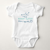 Niemand slaapt Shark Baby Jersey Bodysuit (Voorkant)