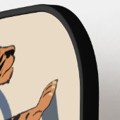 Niemand slaat de tijger aan pickleball paddle (Links Detail)