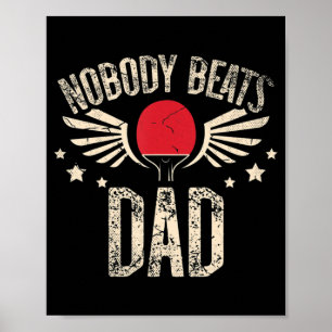 Niemand slaat pap voor een pingpong Player Table t Poster