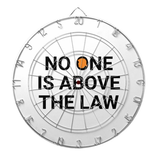 Niemand staat boven de wet dartbord (Voorkant)