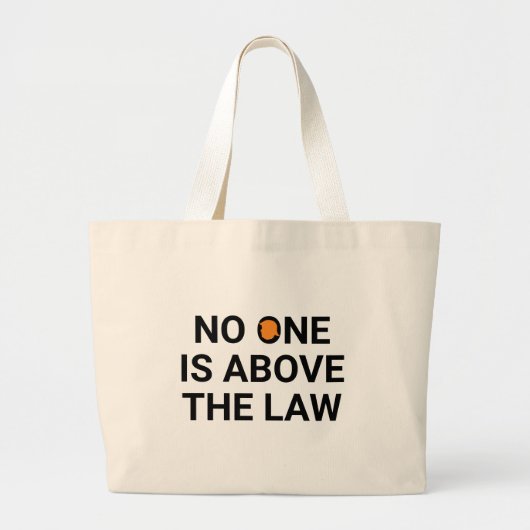 Niemand staat boven de wet grote tote bag (Voorkant)