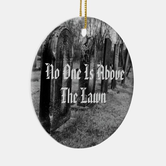 Niemand staat boven de wet keramisch ornament (Rechts)