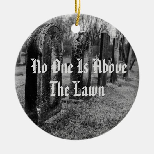 Niemand staat boven de wet keramisch ornament (Voorkant)