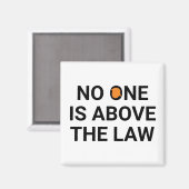 Niemand staat boven de wet magneet (Voorkant / Achterkant)