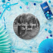 Niemand staat boven de wet papieren bordje (Feest)