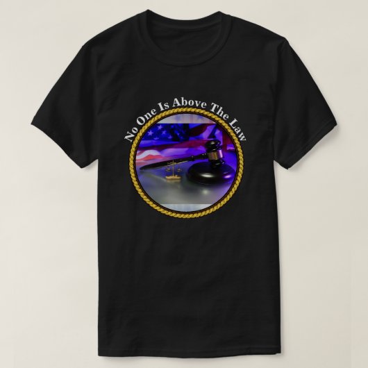 Niemand staat boven de wet t-shirt (Design voorkant)
