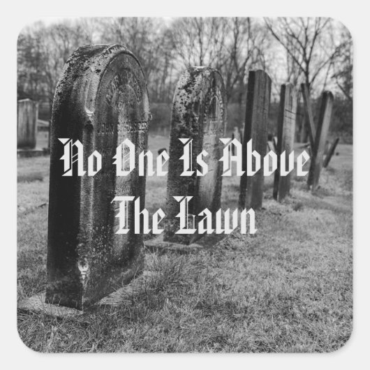 Niemand staat boven de wet vierkante sticker (Voorkant)