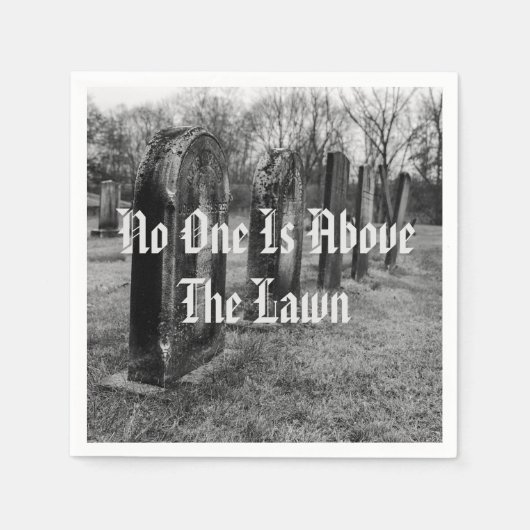 Niemand Staat Boven Het Gazon Servet (Voorkant)