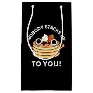 Niemand stoot op je grappige Pancake Pun Dark BG Klein Cadeauzakje