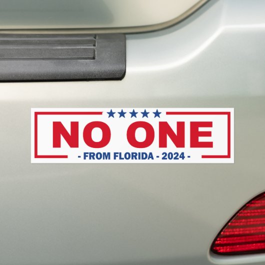 NIEMAND UIT FLORIDA 2024 BUMPERSTICKER (Op auto)