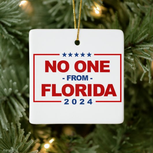 Niemand uit Florida 2024 Keramisch Ornament (Boom)