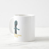 Niemand van ons is gratis totdat we allemaal grati koffiemok (Voorkant links)