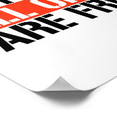 Niemand van ons is vrij tot we allemaal vrij zijn poster (Hoek)