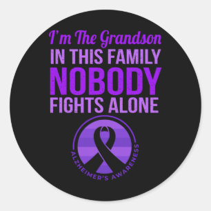 Niemand vecht alleen Alzheimerheimer Ronde Sticker