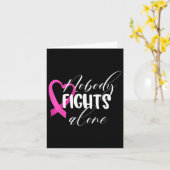 Niemand vecht alleen _ Borstkanker Kaart (Gele Bloem)