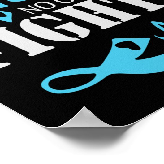 Niemand vecht alleen diabetes Ondersteun diabetes  Poster (Hoek)