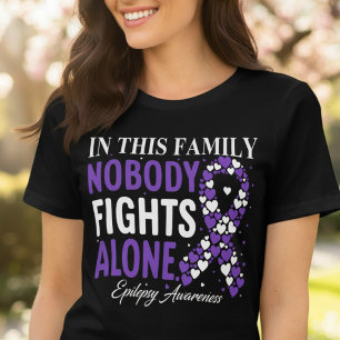 Niemand Vecht Alleen Epilepsie Familie Tri-Blend Shirt
