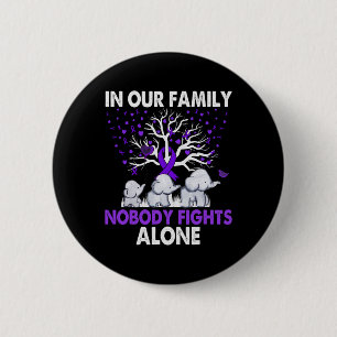 Niemand Vecht Alleen Familie Olifanten Heimerheime Ronde Button 5,7 Cm