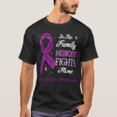 Niemand vecht alleen fibromyalgie bewustzijn t-shirt (Voorkant)