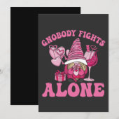 Niemand vecht alleen Grappige Kanker Bewustzijn Gn Kaart (Voorkant / Achterkant)