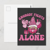 Niemand Vecht Alleen Grappige Kanker Bewustzijn Ka Briefkaart (Voorkant / Achterkant)