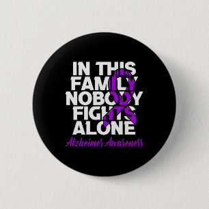 Niemand vecht alleen in deze familie Alzheimer Awa Ronde Button 5,7 Cm