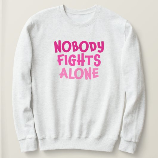 Niemand vecht alleen maar roze trui (Design voorkant)