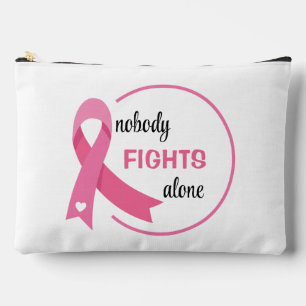 Niemand vecht alleen roze lint etui