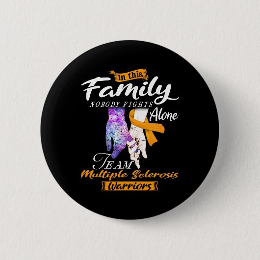 Niemand vecht alleen Team Multiple Sclerosis Warri Ronde Button 5,7 Cm (Voorkant)