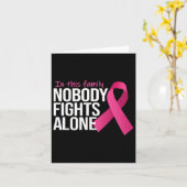 Niemand vecht alleen tegen borstkanker Awareness F Kaart (Gele Bloem)