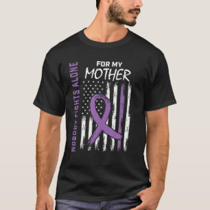 Niemand vecht alleen tegen Moeder Epilepsy Bewusth T-shirt