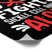 Niemand vecht - Sikkelcelanemie Bewustzijnsonderst Poster (Hoek)