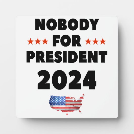 Niemand voor President 2024 Fotoplaat (Voorkant)