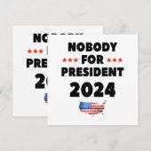 Niemand voor President 2024 Kaart (Voorkant / Achterkant)