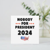 Niemand voor President 2024 Kaart (Staand voorkant)