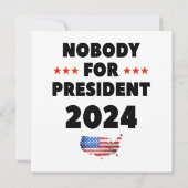 Niemand voor President 2024 Kaart (Achterkant)