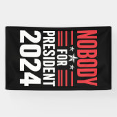 Niemand voor President 2024 Politieke Verkiezingen Spandoek (Horizontaal)